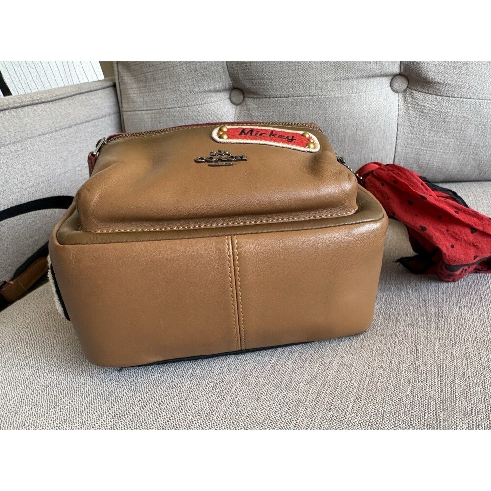 COACH X DISNEY F59356 MICKEY MOUSE SMALL Leather BACKPACK Patched LIMITED EDIT - Picture 3 of 8